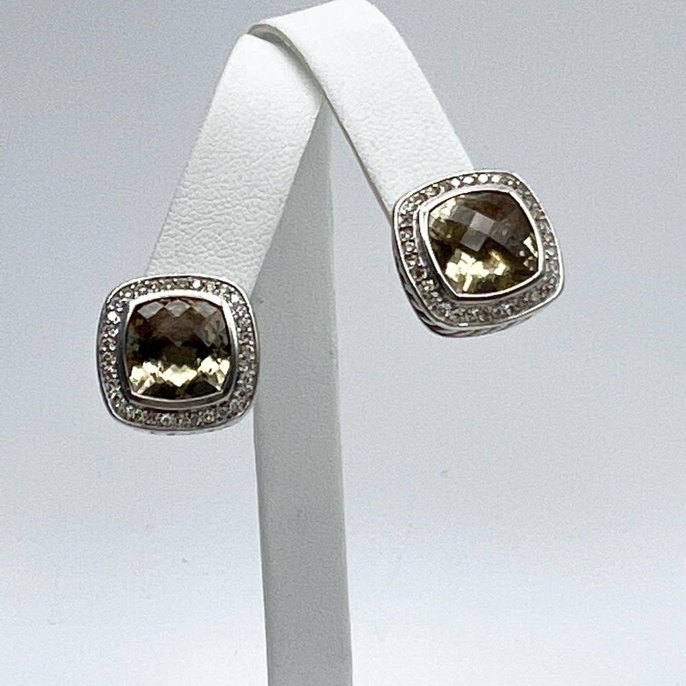 DAVID YURMAN Diamonds Champagne Citrine Earrings